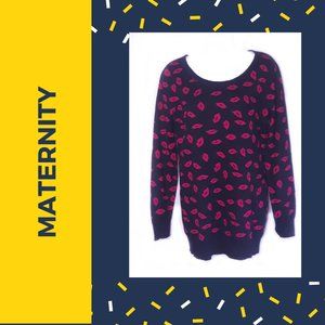 🆕 PEA in the POD • Small VALENTINE sweater lips kiss cozy scoop neck